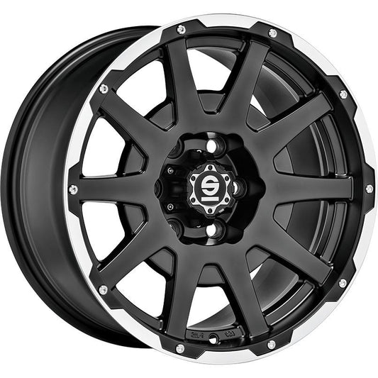 Sparco Dakar Matt Black Lip Polished+Rivets 8,5x18 6x139.7 ET27 CB106,0 60° 1200 kg W29090053M8 rehvid – osta PRVShop.ee