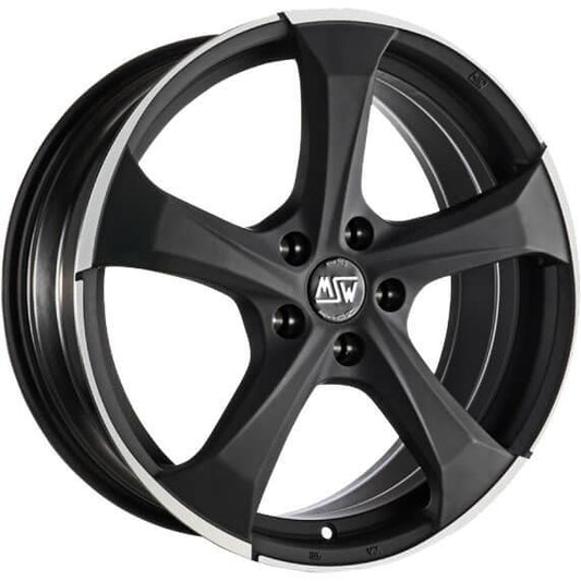 MSW 47 Matt Dark Titanium Full Polished 8x19 5x112 ET21 CB66,6 R14 735 kg W19252003B7 rehvid – osta PRVShop.ee