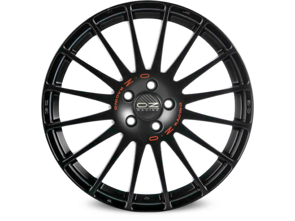 OZ Racing Superturismo GT Matt Black Red Lettering 7,5x17 5x112 ET35 CB75,0 R12 715 kg W0168120079 rehvid – osta PRVShop.ee