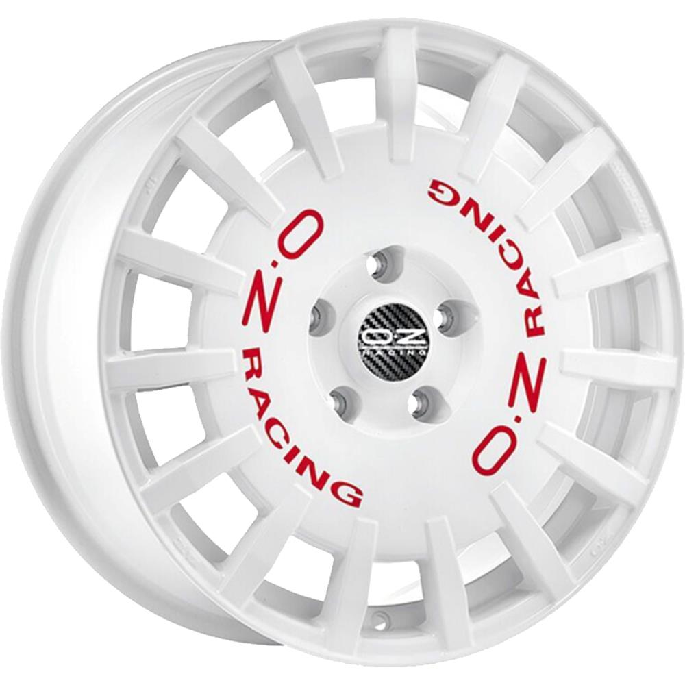 OZ Racing Rally Racing Race White Red Lettering 8x18 5x114.3 ET45 CB75,0 60° 650 kg W01A1220633 rehvid – osta PRVShop.ee