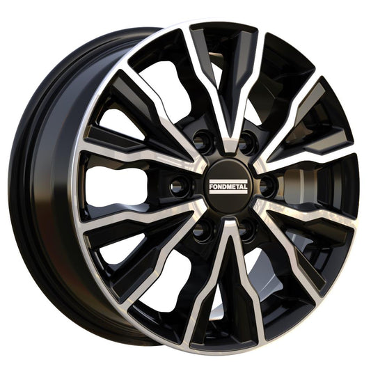 Fondmetal PRO2 Glossy Black Machined 6,5x16 6x120 ET50 CB74,5 60° 1250 kg RF19901 rehvid – osta PRVShop.ee