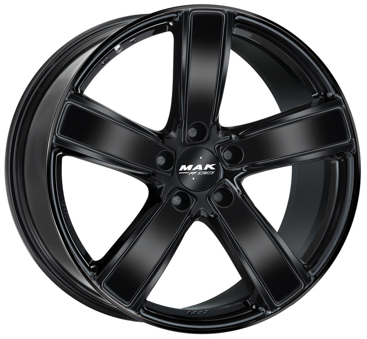 MAK Turismo-FF Gloss Black 9,5x20 5x130 ET71 CB71,6 R14 1000 kg F9520UFSI71KY5 rehvid – osta PRVShop.ee