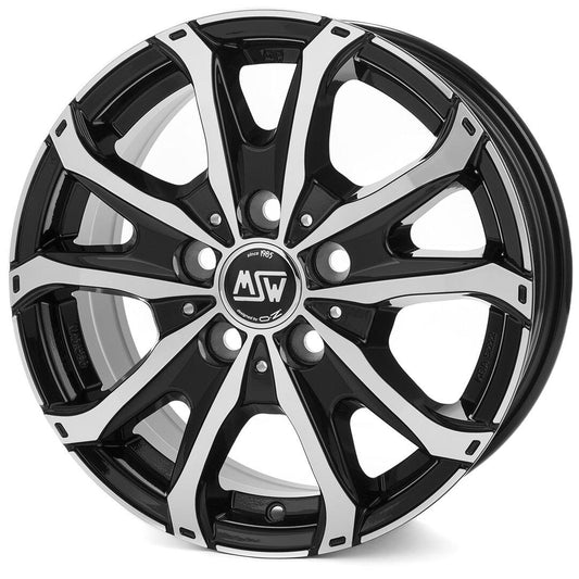 MSW 48 Van Gloss Black Full Polished 7x17 5x108 ET46 CB65,1 60° 1300 kg W19328001T56 rehvid – osta PRVShop.ee