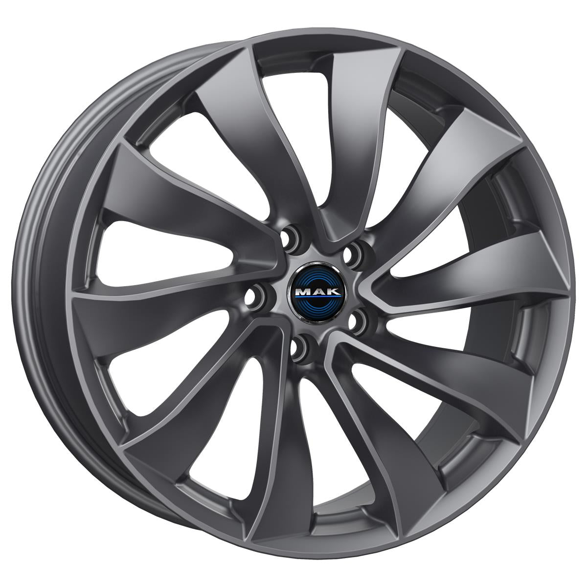 MAK Solar Gloss Gun Metallic 9,5x19 5x114.3 ET45 CB64,1 60° 750 kg F9590SXGM45FR3 rehvid – osta PRVShop.ee