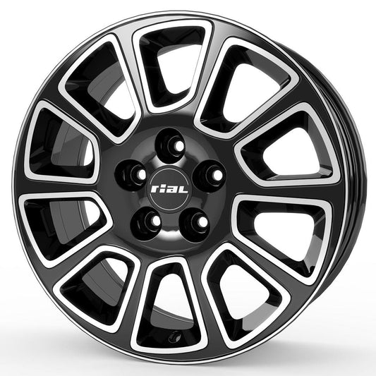 Rial Transporter 2 diamond-black frontpolished 7,5x18 5x112 ET52 CB66,6 R14 1000 kg TP2-75852M83-1 rehvid – osta PRVShop.ee